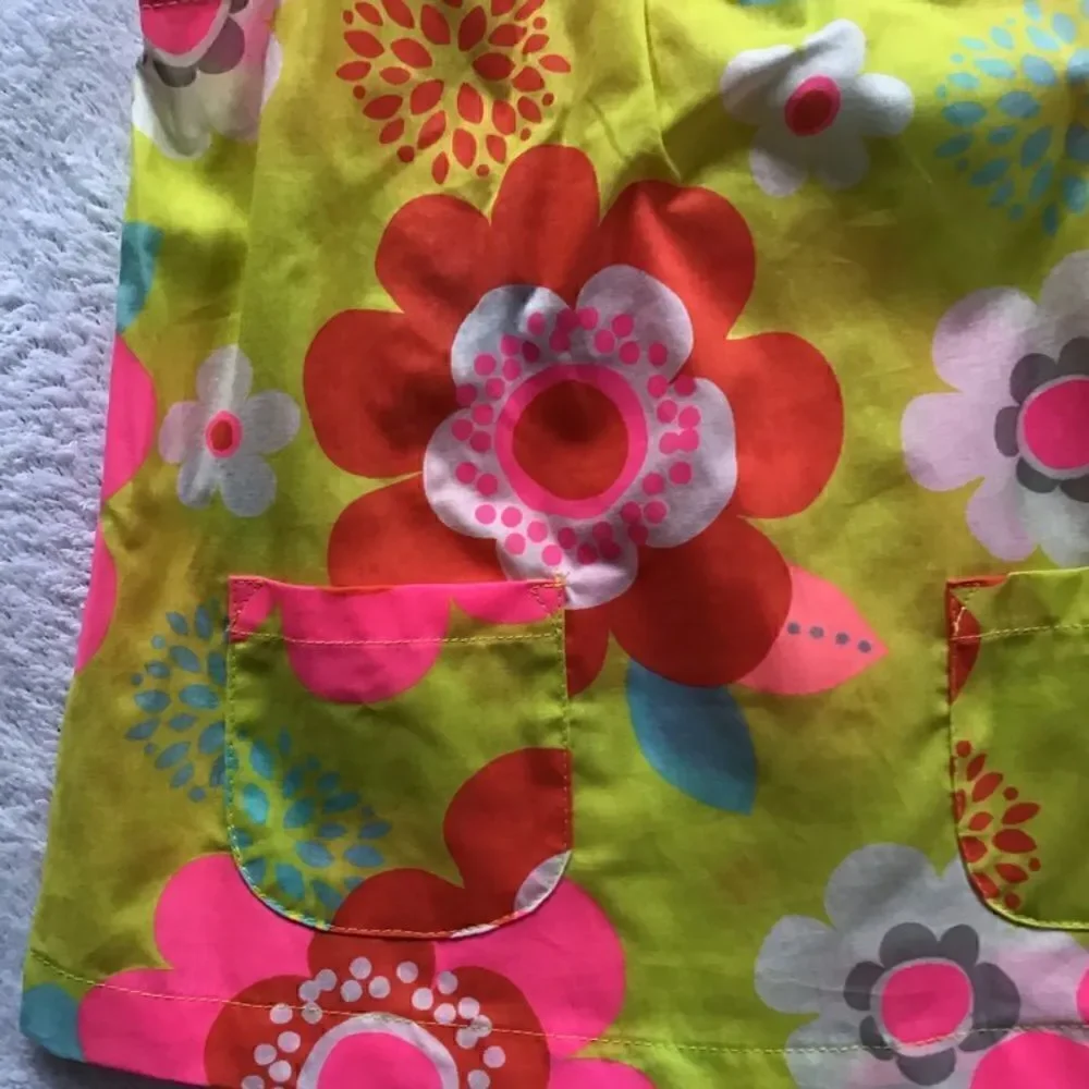 Carters Neon Floral Print Button Bib Tank Top